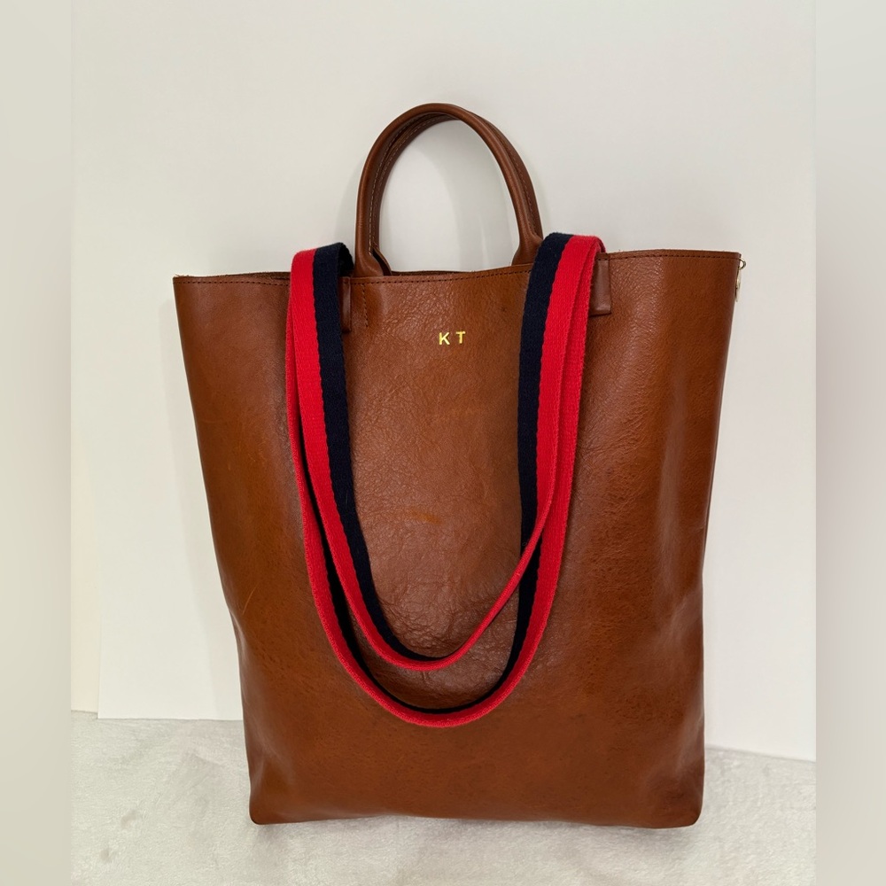 Clare V tote bag. Monogrammed